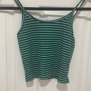Green crop top